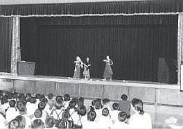 On stage